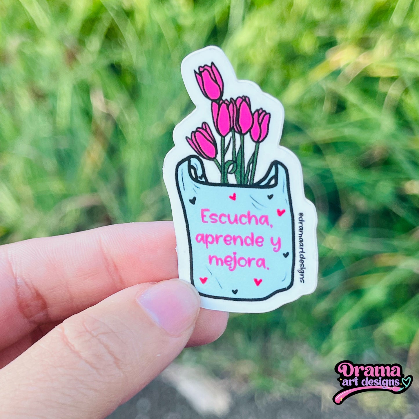 Escucha, aprende y mejora - Mini Sticker