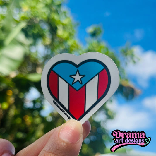 Corazón Boricua - Mini Sticker