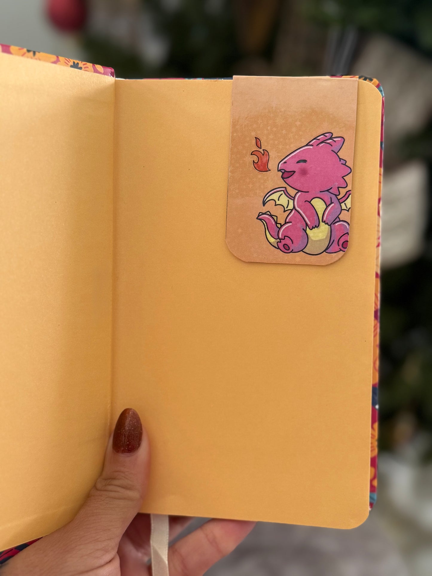Pink Dragon - Magnetic Bookmark