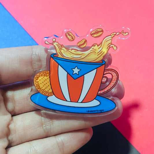 Taza Café- Pin Acrílico