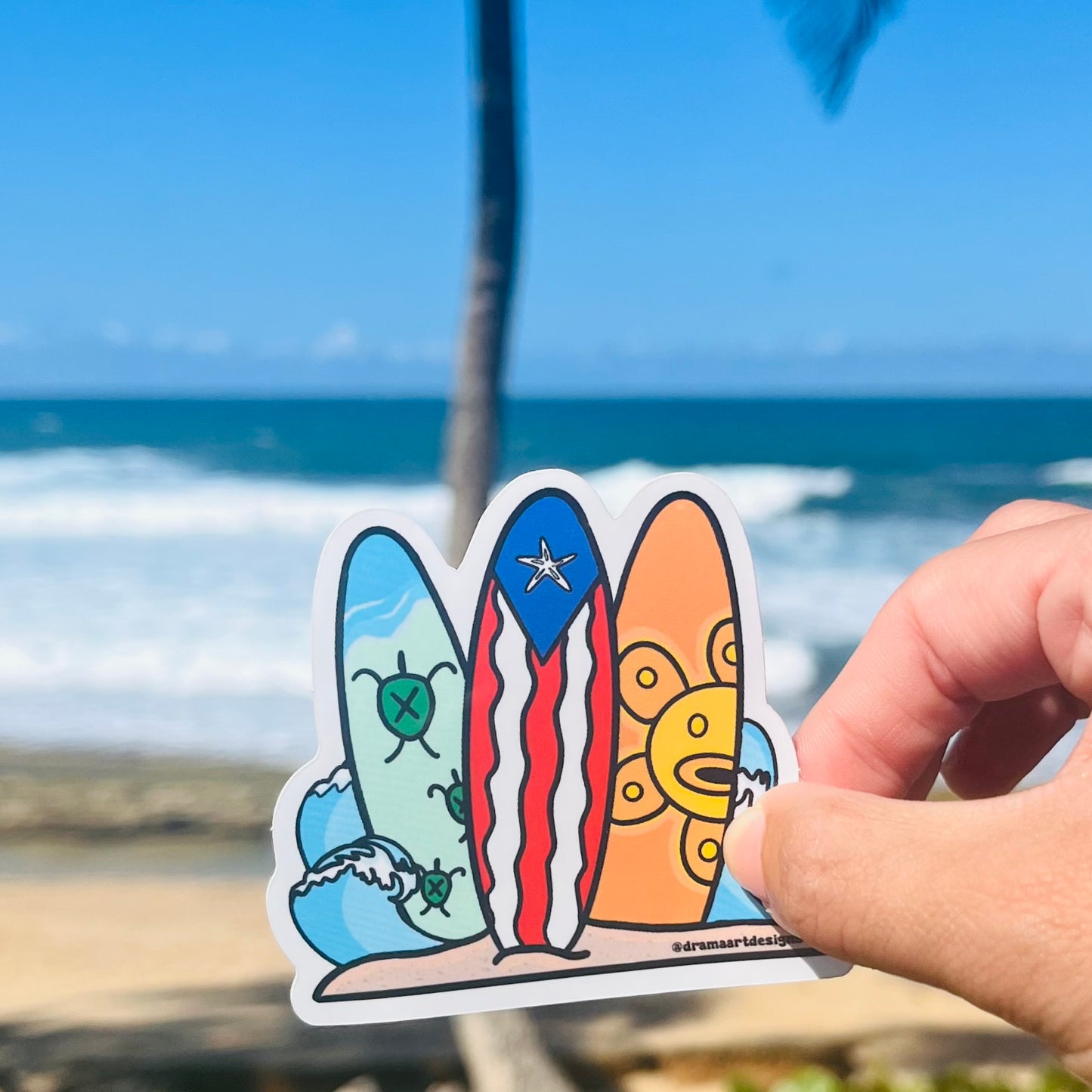 Surf Boricua - Sticker